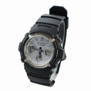 CASIO G-SHOCK 腕時計 ウォッチ 電波ソーラー クロノグラフ デイト カレンダー付き デジアナ 白文字盤 黒 ブラック