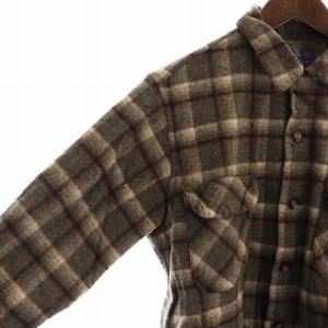 PENDLETON 50s 50年代 ヴィンテージ フランネル シャツ M ブラウン