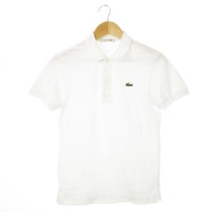 ポロシャツ 半袖 鹿の子 ワンポイント ロゴ コットン 40 M 白 ホワイト