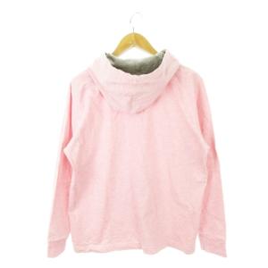 Psycho Bunny パーカー プルオーバー ハーフボタン 長袖 ロゴワッペン 杢 ゴルフ M ピンク /AH13 GY12