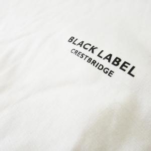 BLACK LABEL CRESTBRIDGE 20AW Tシャツ カットソー ロンT クルーネック 丸首 長袖 ワンポイント ロゴ 切替 チェック柄 LL 白 ホワイト