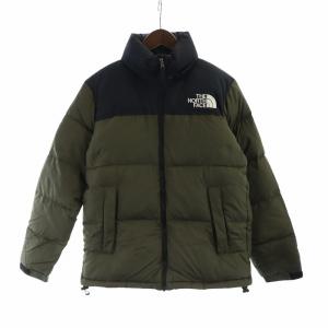 NUPTSE JACKET ND91841 ヌプシ ダウン ジャケット ジップアップ ロゴ S カーキ