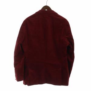 HUGO BOSS テーラードジャケット ベロア 長袖 シングル 総裏地 46 S 赤 ワインレッド GY01 /MQ
