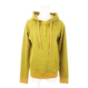 パーカー スウェット プルオーバー ハーフボタン 長袖 ロゴ刺繍 M 黄 イエロー /AH5 GY01