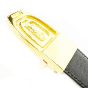 CELINE レザーベルト バックル  馬車バックル ゴールド金具 黒 ブラック /AO7 GY01