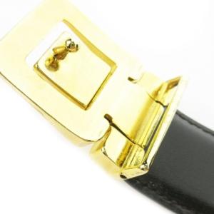 VALENTINO GARAVANI レザーベルト バックル ロゴ ゴールド金具 42/105 黒 ブラック