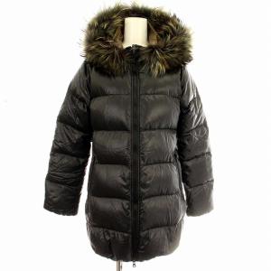 ダウンジャケット ファー フード ナイロン コート 40 黒 ブラック /G MT GY19