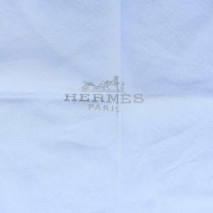 HERMES スカーフ トライアングル シアー ブルー