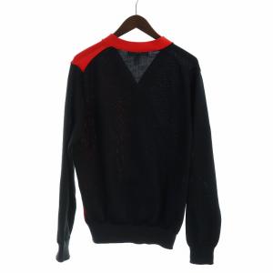 COMME des GARCONS SHIRT 22SS カラーブロック カーディガン M ブラック レッド