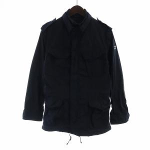 ジーンズ JEANS ミリタリージャケット M65 長袖 ジップアップ ジレ ライナー付き エルボーレザーパッチ