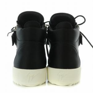 GIUSEPPE ZANOTTI ハイカットスニーカー シューズ 厚底 ラインストーン 40 黒 ブラック /BB MT GY19