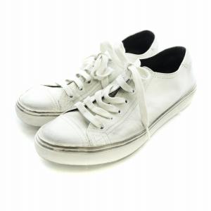 SAINT LAURENT PARIS マリブ ローカット スニーカー ヴィンテージ加工 38 23.5cm 白 ホワイト GY19 /MQ