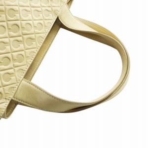 GHERARDINI ハンドバッグ レザー 総柄 ロゴ 型押し ベージュ GY19 /MQ