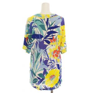 LEONARD 白タグ ブラウス プルオーバー カットソー 花柄 総柄 半袖 40 マルチカラー 0495423 /YM