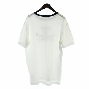 DOLCE&GABBANA  Tシャツ カットソー 半袖 ボートネック ロゴ 薄手 大きいサイズ 54 XXL 白 ホワイト GY19