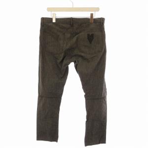 LOUIS VUITTON パンツ テーパード V レザーパッチ 44 グレー ECCM05 /EE GY19 MT