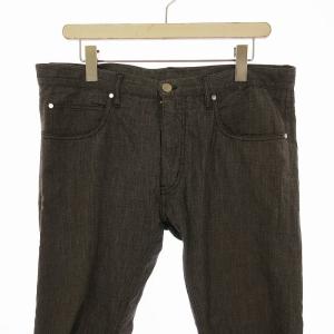 LOUIS VUITTON パンツ テーパード V レザーパッチ 44 グレー ECCM05 /EE GY19 MT