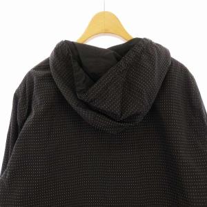 EMPORIO ARMANI ジップアップパーカー ドット ナイロン S 黒 ブラック B19GPCN /EE GY19 MT