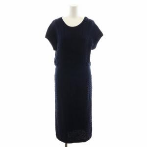 ヴィンテージ ニットワンピース 42 ネイビー