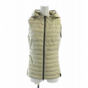 中綿ベスト 薄手 ジップアップ フード 40 L ベージュ GY19 /MQ