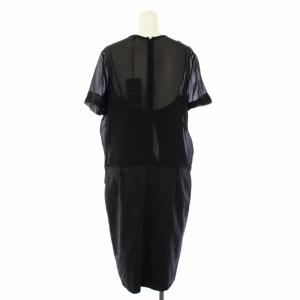 GUCCI シアーワンピース 半袖 ひざ丈 キャミソール付き 44 ブラック 268335 /TK MT GY19