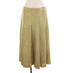 タック スカート ロング IT40 ゴールド色 /YM GY19 MT