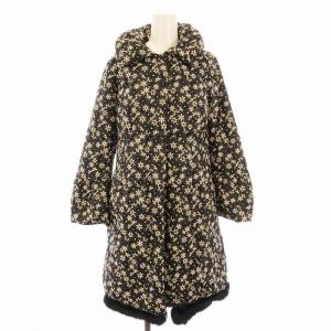 ダウンコート ロング 花柄刺繍 0 黒 ブラック CMTOSW0020 /EE GY19 MT