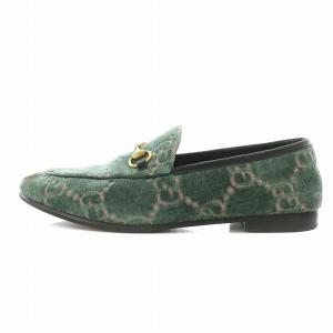GUCCI ヨルダーン ホースビット GG柄 ローファー 36 グリーン