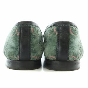 GUCCI ヨルダーン ホースビット GG柄 ローファー 36 グリーン