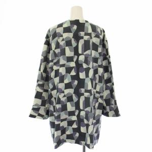 mina perhonen 伊勢丹限定 hanakoro シルクちりめんジャケット 38 グレー ss6432