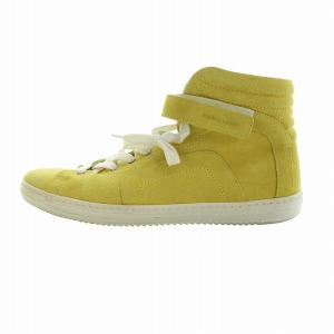 ハイカットスニーカー シューズ 靴 スエード ロゴ 42 27cm 黄 イエロー GY19 /MQ