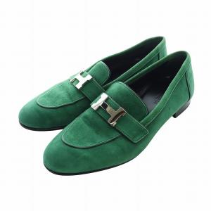 コンスタンス ローファー Hロゴ 35.5 グリーン