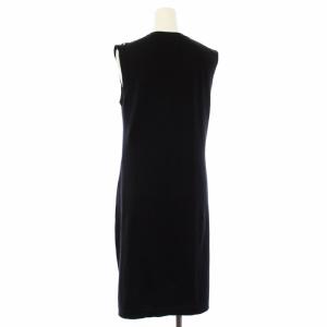 LOUIS VUITTON ワンピース ノースリーブ 総柄 M 黒 F9KD62ONF