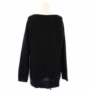 PRADA ニット セーター カシミヤ ビジュー 長袖 42 黒 AMA2 2013 655 /TK MT GY19