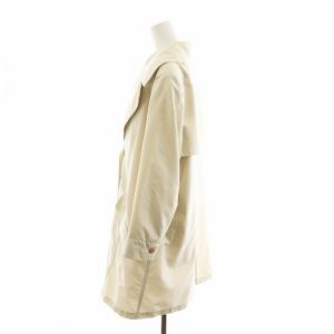 FENDI ヴィンテージ トレンチコート 長袖 ミドル 総裏地 ロゴ ダブル アイボリー GY19 /MQ