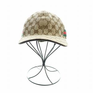 GUCCI キャップ GGキャンバス M 58cm ブラウン 539517