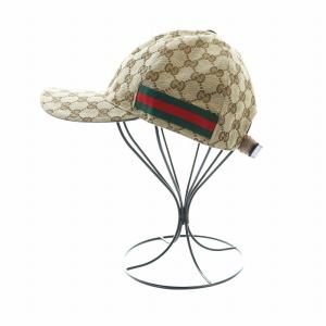 GUCCI キャップ GGキャンバス M 58cm ブラウン 539517