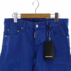 DSQUARED2 デニムパンツ ジーンズ タグ付き ボタンフライ ロゴ 44 青 ブルー S71LA0874 GY19 /MQ