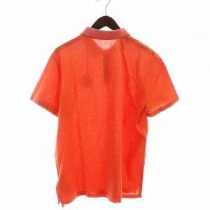 MONCLER MAGLIA POLO MANICA CORTA ポロシャツ カットソー 半袖 ロゴ L オレンジ G10918A72400