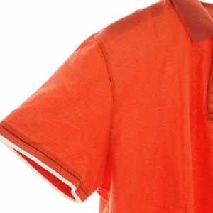 MONCLER MAGLIA POLO MANICA CORTA ポロシャツ カットソー 半袖 ロゴ L オレンジ G10918A72400