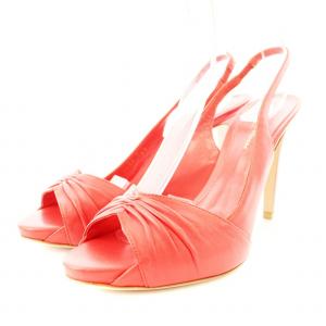 パンプス サンダル ストラップ 36.5 赤 /MM GY19