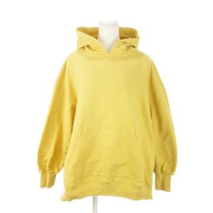 MYLAN セットアップ 上下 2点セット 変形トレーナー サイドスリット ワイドパンツ フレア スウェット F 黄