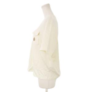 MONCLER 24SS Tシャツ カットソー ラウンドネック 半袖 胸ポケット ロゴ XS ベージュ /MN5 GY19