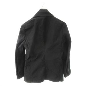 EMPORIO ARMANI 2点セット テーラードジャケット ベスト スタンドカラー ジップアップ フード収納 薄手 S 黒 ブラック