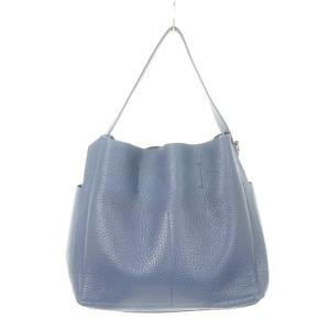 FURLA カプリッチョ ハンドバッグ 本革 レザー ワンショルダー ロゴ 青 ブルー /AH11 GY19