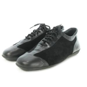 GIVENCHY スニーカー レースアップ スエード 切替 レザー 40.5 26.5cm 黒 ブラック /AO4 GY19