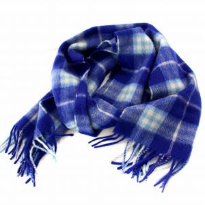 burberrys ヴィンテージ マフラー チェック カシミヤ100% ブルー