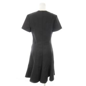 STELLA McCARTNEY ひざ丈ワンピース クルーネック 半袖 切替 38 M 黒 ブラック /MN9 GY19