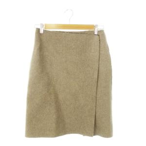 フィービー期 タイトスカート ラップ ひざ丈 ウール 36 S ベージュ グレージュ /AH9 GY19