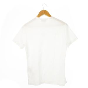 EMPORIO ARMANI Tシャツ 丸首 クルーネック 半袖 プリント ブランドネーム コットン S 白 ホワイト /CK16 GY19